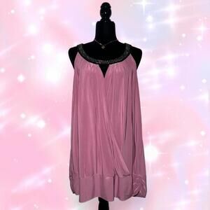 Y2K 2000s Pink Beaded Mini Dress From Penningtons